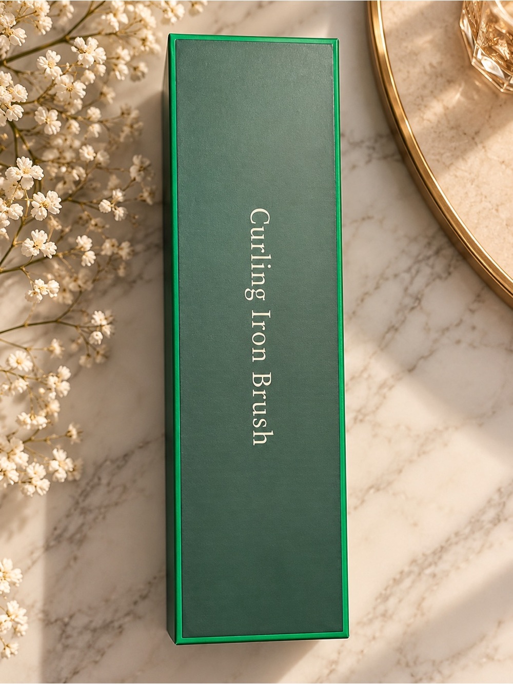 Amazon Green Curling Iron Brush Box — Dark Green